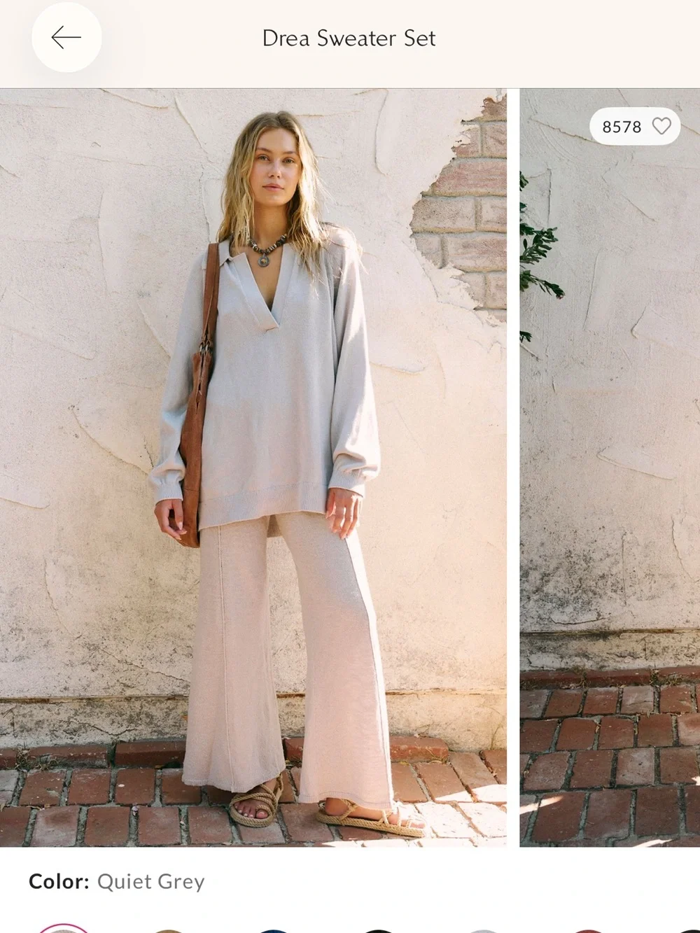 Free People Drea Sweater Set in Quiet Grey